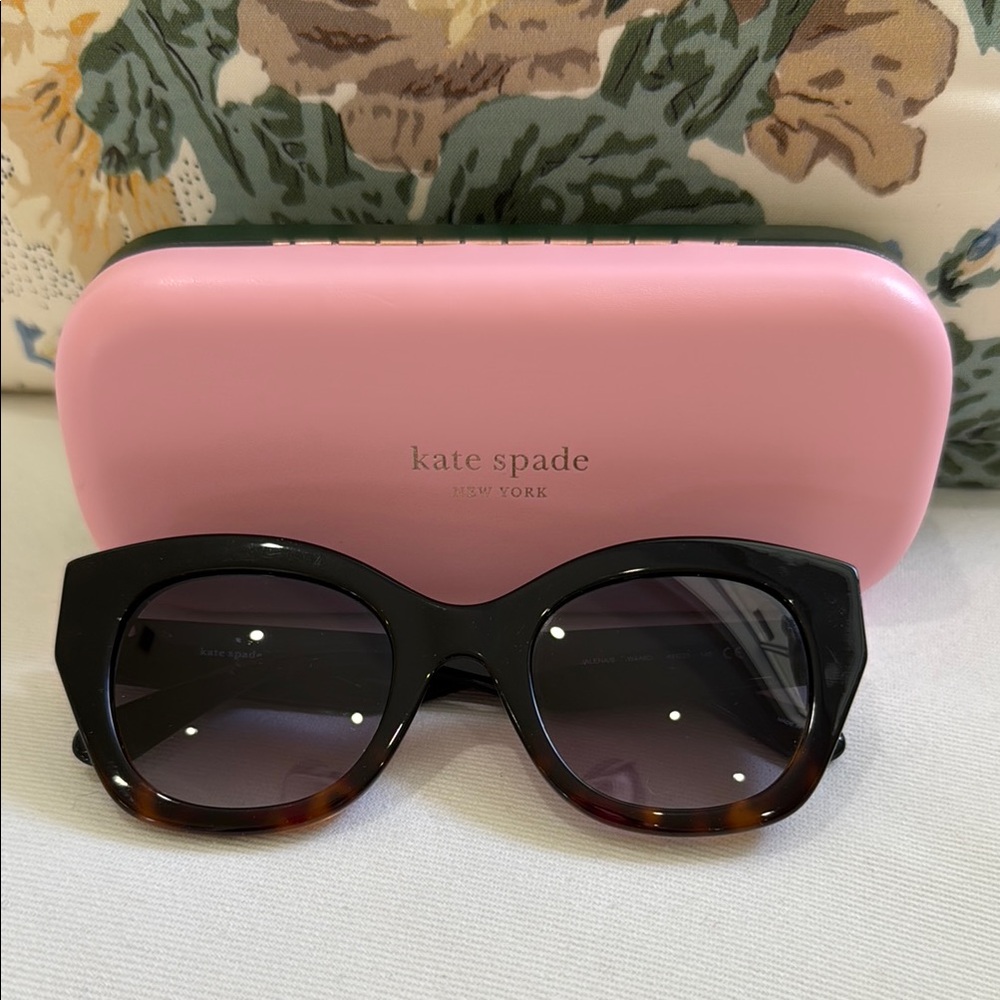 Kate Spade Black Sunglasses with Pink Case
